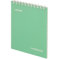 Блокнот Attache Акварель гребень картон А6 40л бирюзовый