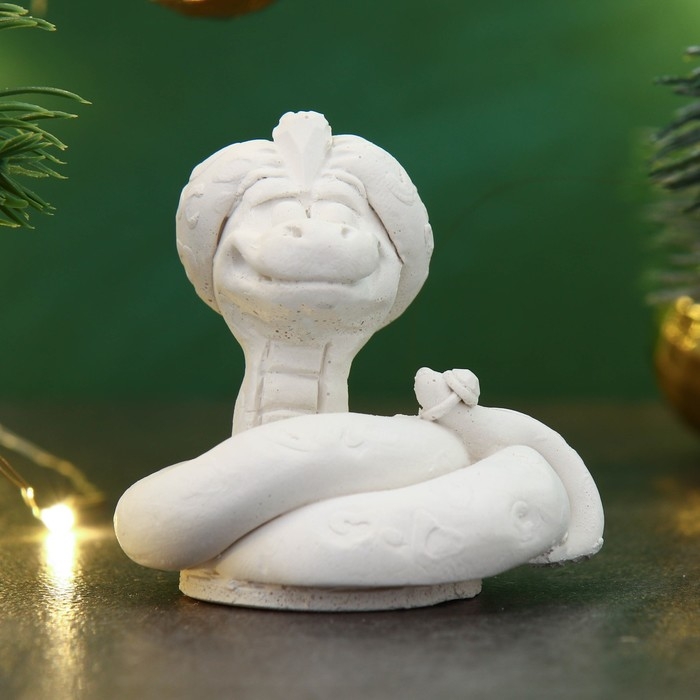 Новый год. Символ 2025. Фигура для раскраски  Новый год. Символ 2025. Фигура для раскраски "Змея Орион" 5х5х6см