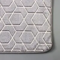 Коврик для ванной светящийся в темноте Доляна &laquo;Светящиеся фигуры&raquo;, 50&times;80 см, серый