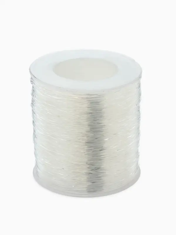 Нить силиконовая резинка, d=0.8 мм, L=100 м, прозрачная