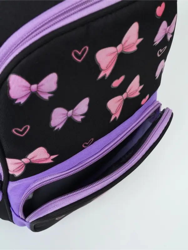 Ранец с эргономичной спинкой текстильный "Бантик"