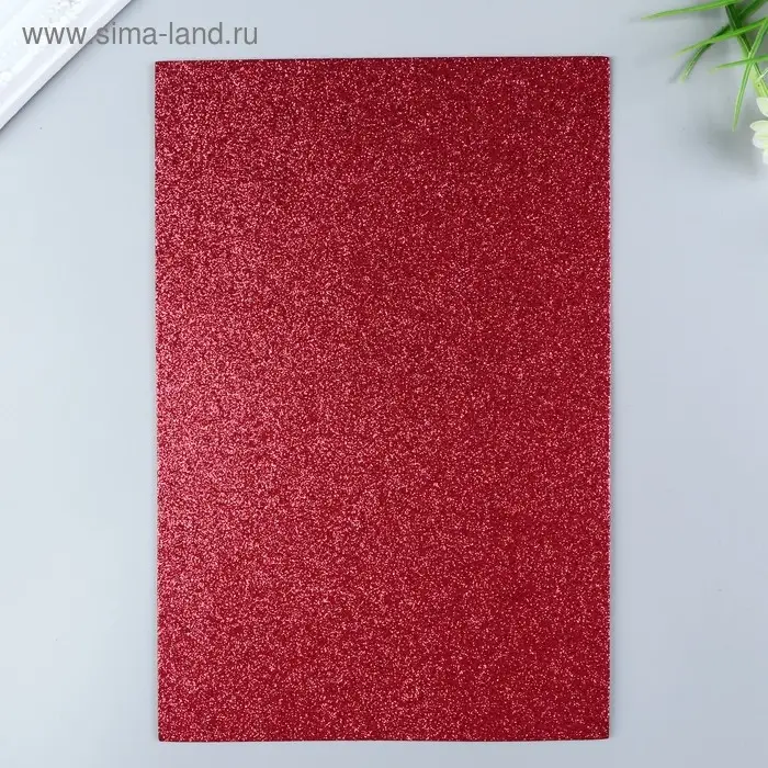 Фоамиран глиттерный Magic 4 Hobby 2 мм  цв. темно-вишневый, 20х30 см Фоамиран глиттерный Magic 4 Hobby 2 мм  цв. темно-вишневый, 20х30 см