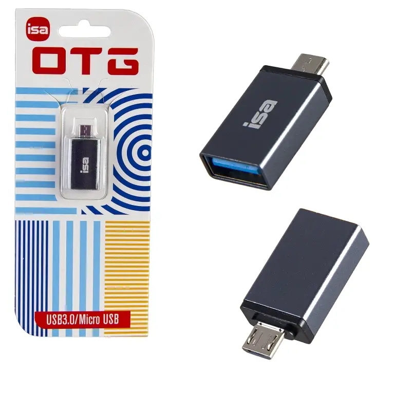 Переходник OTG на Micro USB USB 3.0 G-08 ISA (1000 шт/кор) Переходник OTG на Micro USB USB 3.0 G-08 ISA (1000 шт/кор)