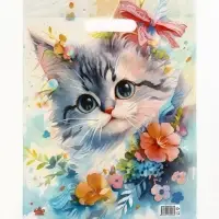 Пакет подарочный &laquo;Натюркот&raquo;, полиэтиленовый с вырубной ручкой, 40&times;31 см, 30 мкм