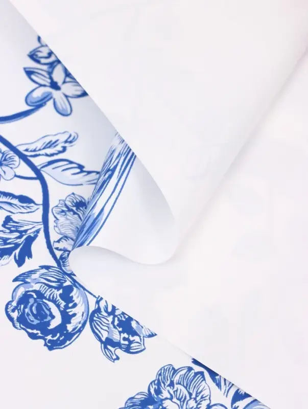 Пленка для цветов, &laquo;Весенний сад&raquo;, бело-синий, 57&times;57 см