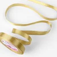 Лента атласная, 12 мм, 23&plusmn;1 м, цвет золотой №204
