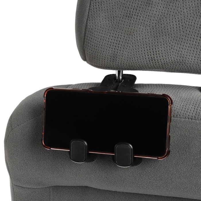 Крючок на подголовник двойной, черный Крючок на подголовник двойной, черный