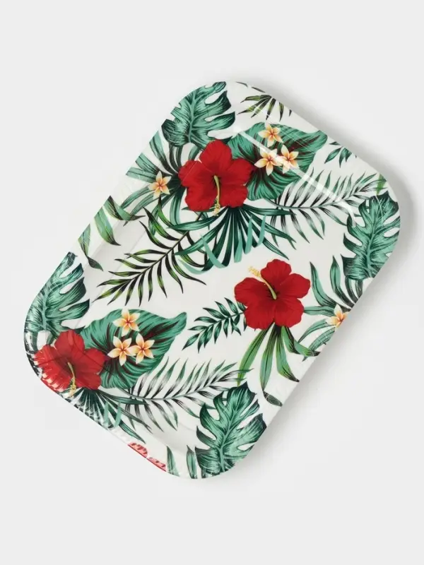 Поднос прямоугольный Доляна &laquo;Самобранка&raquo;, 30&times;21&times;1.8 см, пластик, рисунок МИКС