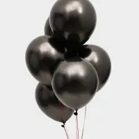 Воздушные шары латексные 12" &laquo;Графит&raquo;, хром, набор 100 штук