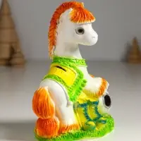 Копилка "Лошадь с мячом" 16,5х14х7,5 см, белый Копилка "Лошадь с мячом" 16,5х14х7,5 см, белый