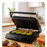 Электрогриль двусторонний КТ-4618 - 2000 Вт