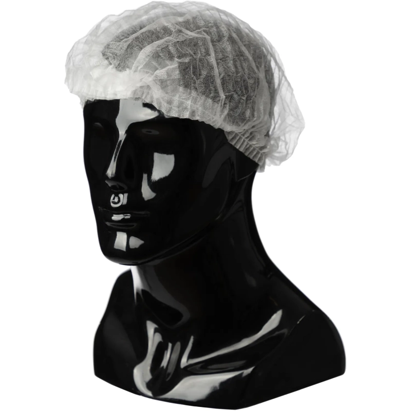 Шапочка Шарлотта белая, дв. резинка,10гр/м, арт.403-969-050,(100шт/упак)