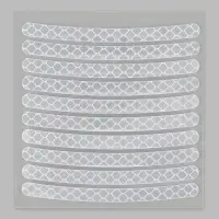 Наклейка светоотражающая, 10 полос, 0.7&times;9 см, серая