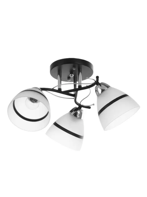 Люстра потолочная BayerLux &laquo;Лайма&raquo;, 3хЕ27, 40 Вт, черно-хромовый, 46&times;46&times;24 см