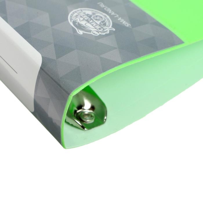 Папка на 4 кольцах А4, Calligrata, 25 мм, 700 мкм, внутренний карман, карман на корешок, салатовая Папка на 4 кольцах А4, Calligrata, 25 мм, 700 мкм, внутренний карман, карман на корешок, салатовая