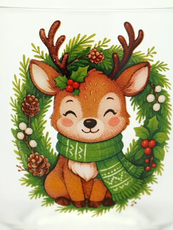 Кружка стеклянная новогодняя &laquo;Оленёнок&raquo;, 500 мл