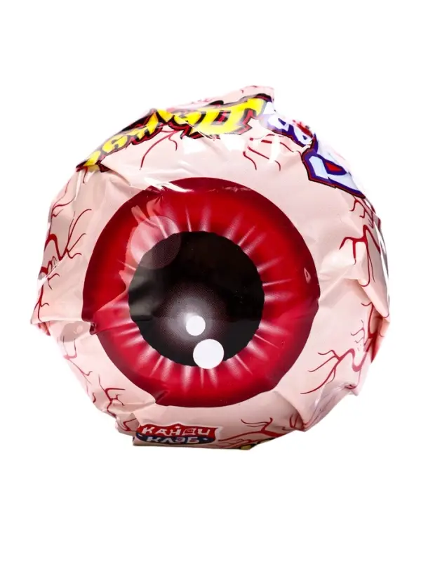 Карамель на палочке в наборе с подарком Карамель на палочке в наборе с подарком "Лизунец MAXI Глаз Дракулы" 112гр*24шт.