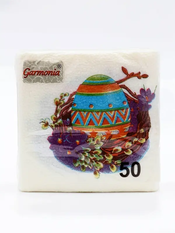 Салфетки бумажные «Пасхальные», 1 слой, 24×24 см, 50 шт. Салфетки бумажные «Пасхальные», 1 слой, 24×24 см, 50 шт.
