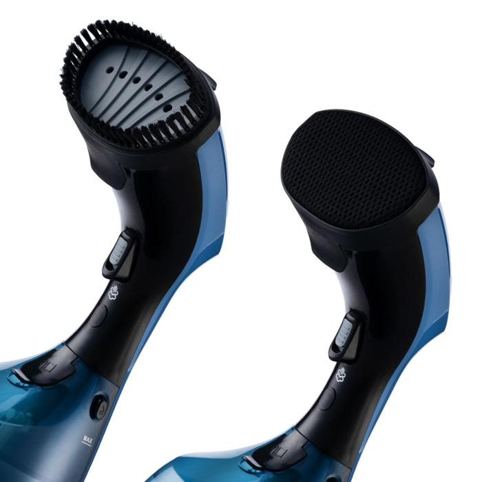 Отпариватель Kitfort КТ-972, ручной, 1630 Вт, 0.25 л, 20 г/мин, шнур 2 м, чёрно-синий Отпариватель Kitfort КТ-972, ручной, 1630 Вт, 0.25 л, 20 г/мин, шнур 2 м, чёрно-синий