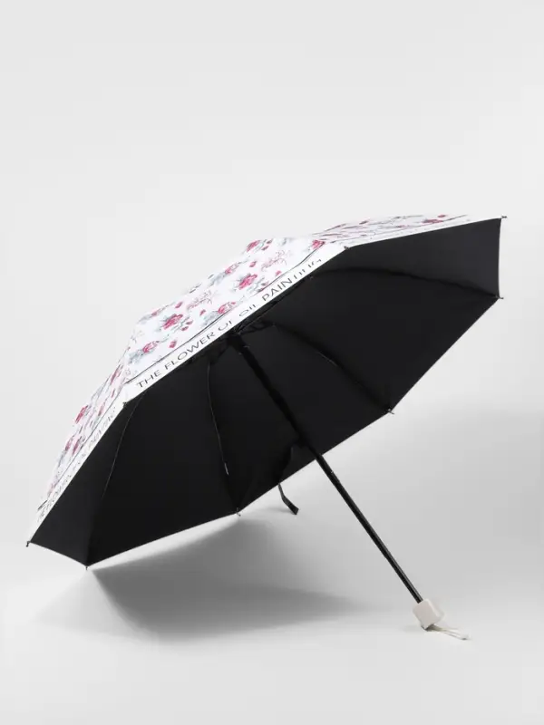 Зонт механический The flower, эпонж, 4 сложения, 8 спиц, R=48/56 см, d=96 см, МИКС