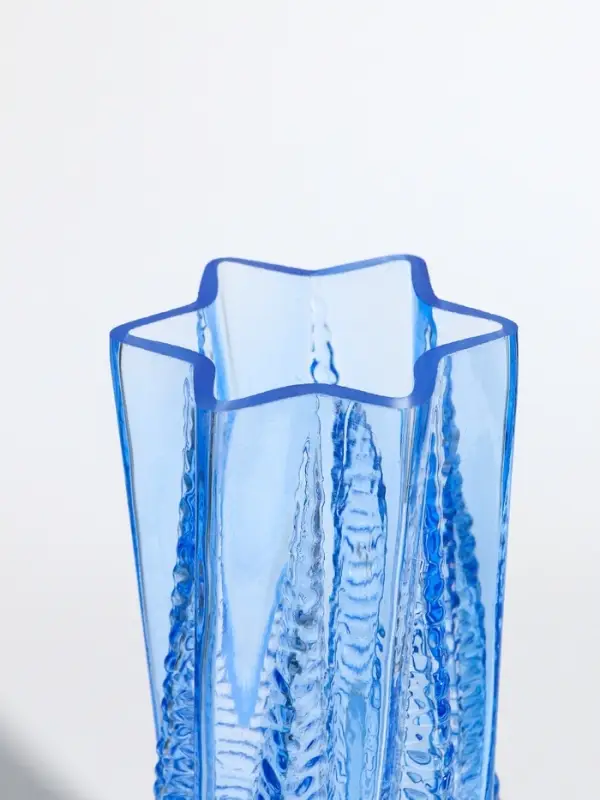 Ваза стекло настольная  Ваза стекло настольная "Флоранс" 25х11х9 см, голубой