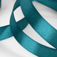 Лента атласная, 12 мм, 23±1 м, тёмно-бирюзовая №62