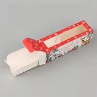 Коробочка для макарун новогодняя &laquo;С Новым годом!&raquo;, 18&times;5.5&times;5.5 см