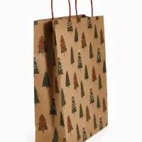 Набор подарочных пакетов &laquo;Ёлочки&raquo;, 3 шт,  25&times;4&times;30.5 см, 30&times;40&times;11,5 см, 18&times;23&times;10 см