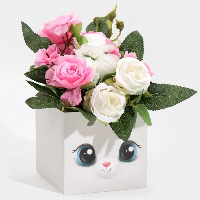 Коробка для мини букетов «Зайчишка», 12×20×10 см