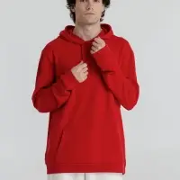 Толстовка с капюшоном унисекс Hoodie, красная, размер XS