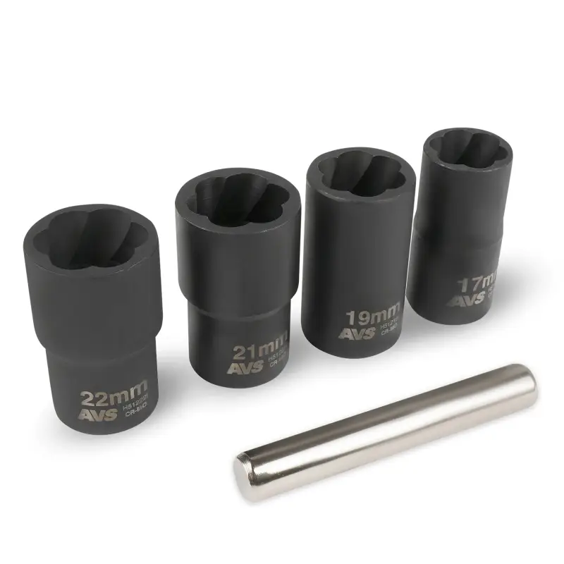 Набор головок для поврежденных болтов и гаек (5 предметов) в кейсе AVS NGP12-5I