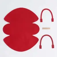 Кожанная подарочная сумочка 14 х 6,5 х 12,8 см красная