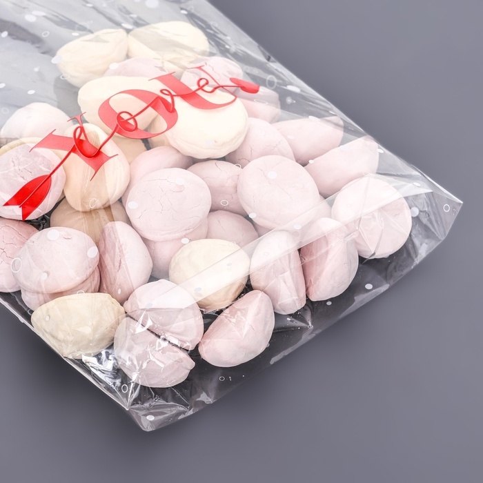 Пакет фасовочный БОПП, с донной складкой, Пакет фасовочный БОПП, с донной складкой, "Я люблю тебя" 20*35 см набор 50 шт