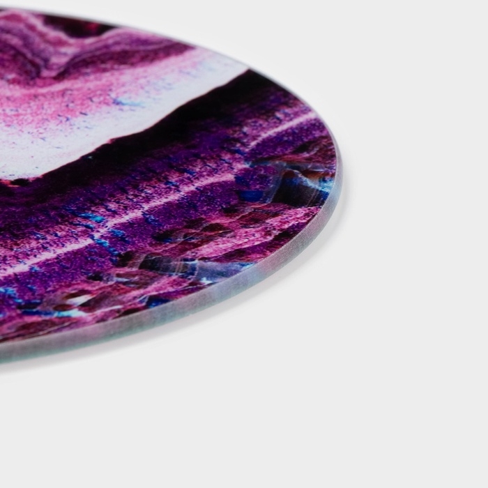 Доска разделочная стеклянная Доляна «Жеода», d=20 см