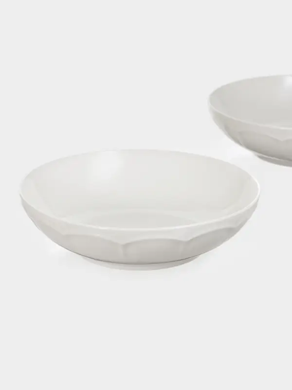 Тарелки глубокие WY Renessans, набор 2 шт., 850 мл, d=20 см, фарфор, белые