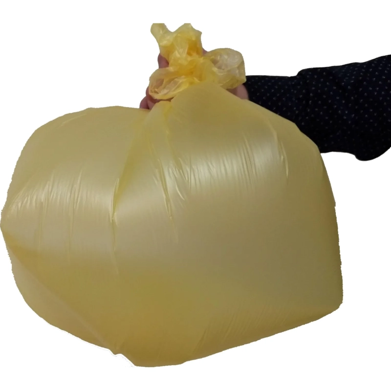 Мешки для мусора ПНД 60л 10мкм 20шт/рул желтый 58х68см