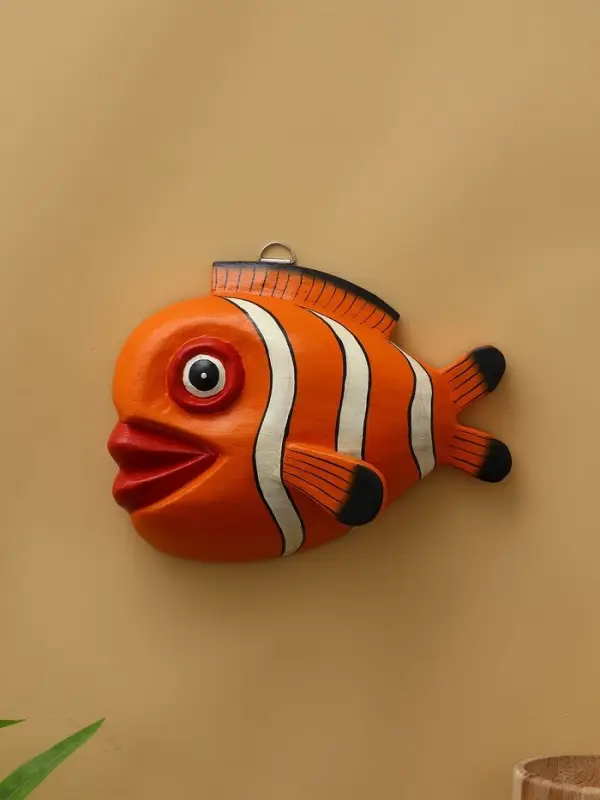 Панно «Рыба-клоун», 20×16×6 см, дерево, оранжевое Панно «Рыба-клоун», 20×16×6 см, дерево, оранжевое