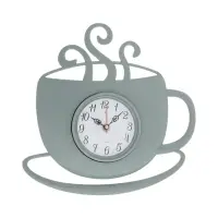 Часы настенные интерьерные &laquo;Чашка с дымком&raquo;, 31.5&times;30.5 см, бесшумные, зелёные