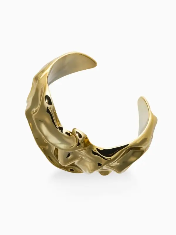 Браслет каркасный "Лава", цвет золото