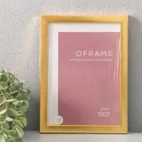 Фоторамка для фото 15х21 см "Oframe", пластик, золото, (пластик экран)