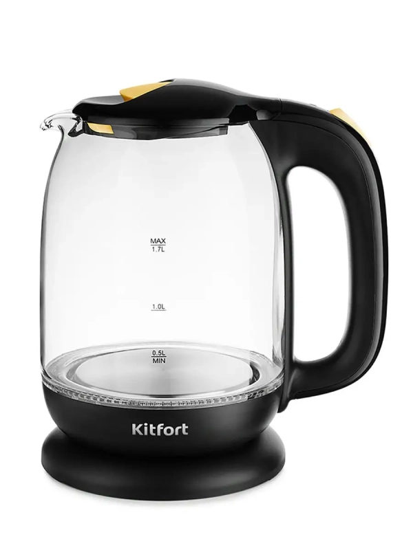 Чайник электрический стеклянный с подсветкой КТ-625 - 1.7 л