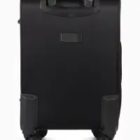 Чемодан на колёсах TEXTURA, кодовый замок, текстильный, с увеличением, 36&times;25&times;58 см, 20", чёрный