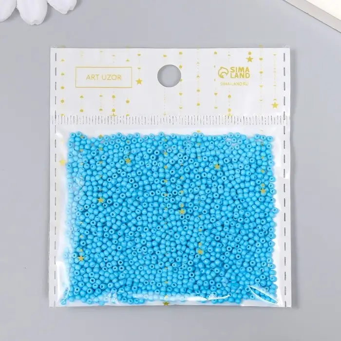 Бисер стекло 12/0  Бисер стекло 12/0 "Васильковый" 15 гр