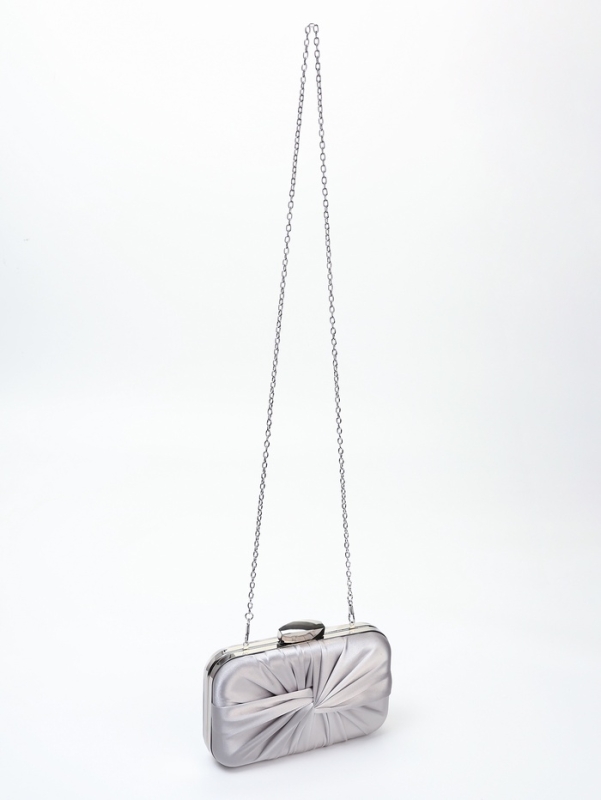 Сумка жен,  20*6*13, отд на фермуаре, цепь, серебро