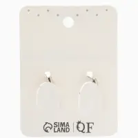 Серьги со стразами &laquo;Яркая классика&raquo;, синие в серебре, d=1.4 см