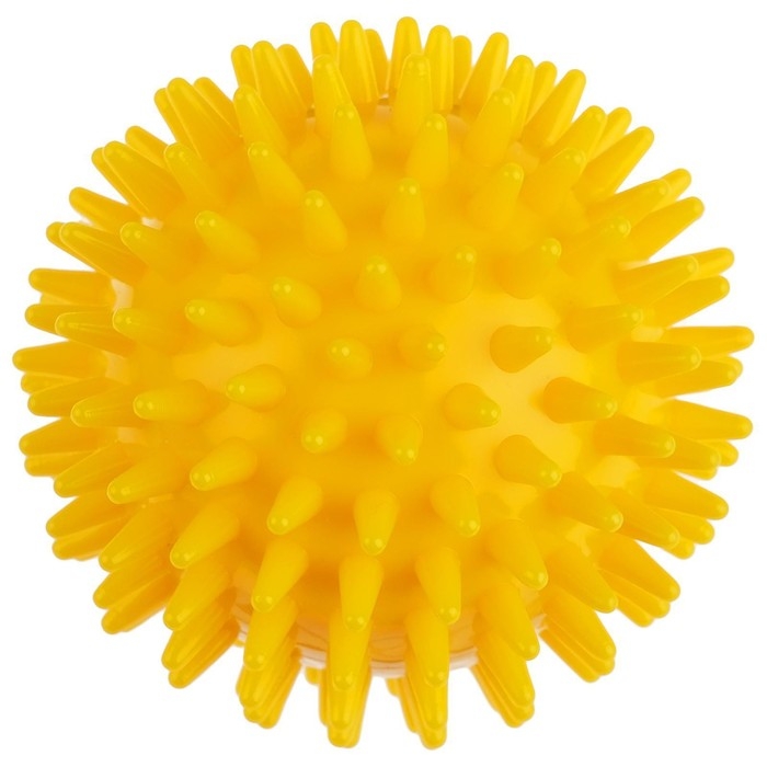 Массажёр «Ёжик», d=7,5 см, 55 г, цвет жёлтый