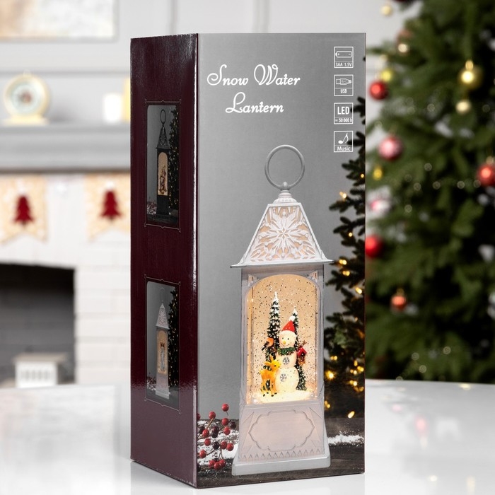 Фигура светодиодная «Рождественское волшебство», 28х10.4х10.4 см, музыка, батарейки ААх3 (не в комплекте), USB, свечение тёплое белое Фигура светодиодная «Рождественское волшебство», 28х10.4х10.4 см, музыка, батарейки ААх3 (не в комплекте), USB, свечение тёплое белое