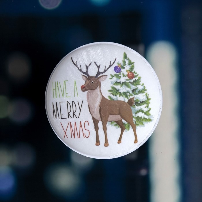 Светодиодная игрушка на липучке «Олень» 13 см, батарейки LR44х3 (в комплекте), свечение мульти Светодиодная игрушка на липучке «Олень» 13 см, батарейки LR44х3 (в комплекте), свечение мульти