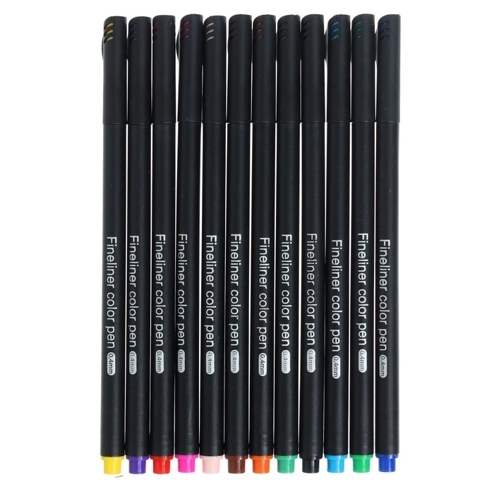 Набор маркеров профессиональных, 12 цветов 0,4 мм Набор маркеров профессиональных, 12 цветов 0,4 мм