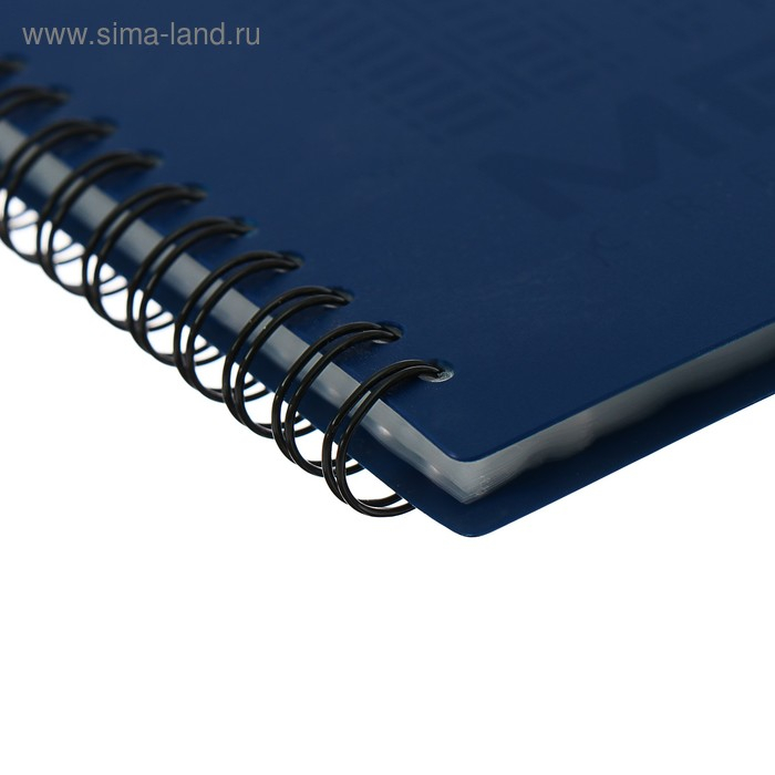 Папка с 60 вкладышами А4, 600 мкм, ErichKrause Megapolis, спираль, синяя Папка с 60 вкладышами А4, 600 мкм, ErichKrause Megapolis, спираль, синяя